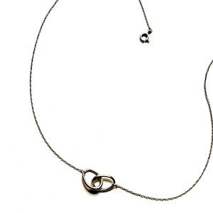 Elsa Peretti Tiffany & Co. Double Loop Sterling Silver Necklace 16" SV925